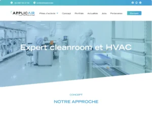 Capture d'écran de la page d'accueil du site Applicair