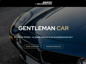 Capture d'écran de la page d'accueil du site Gentleman Car